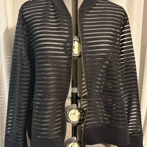 French Atmosphere Black Sheer Jacket